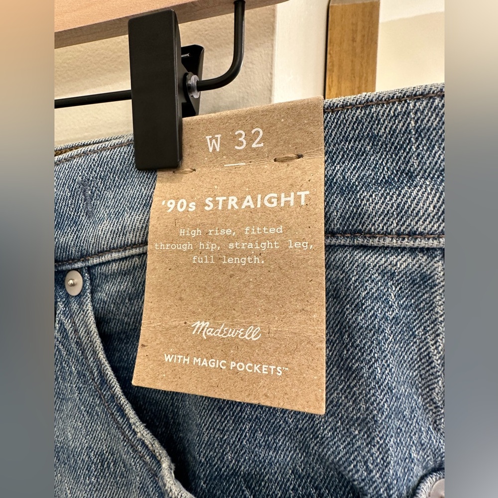NWT Madewell 90’s Straight Leg Jean 32 - Picture 9 of 13